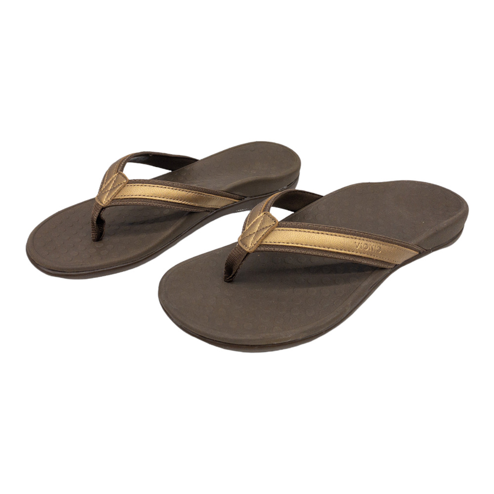 Vionic Tide II Toe Post Sandal Women's 10 Bronze Metallic Arch Support NWB - Picture 5 of 10